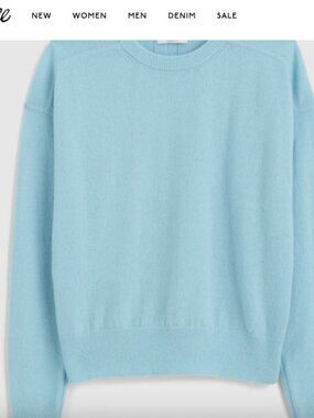 Madewell Aqua Crewneck Sweater in Cashmere XS